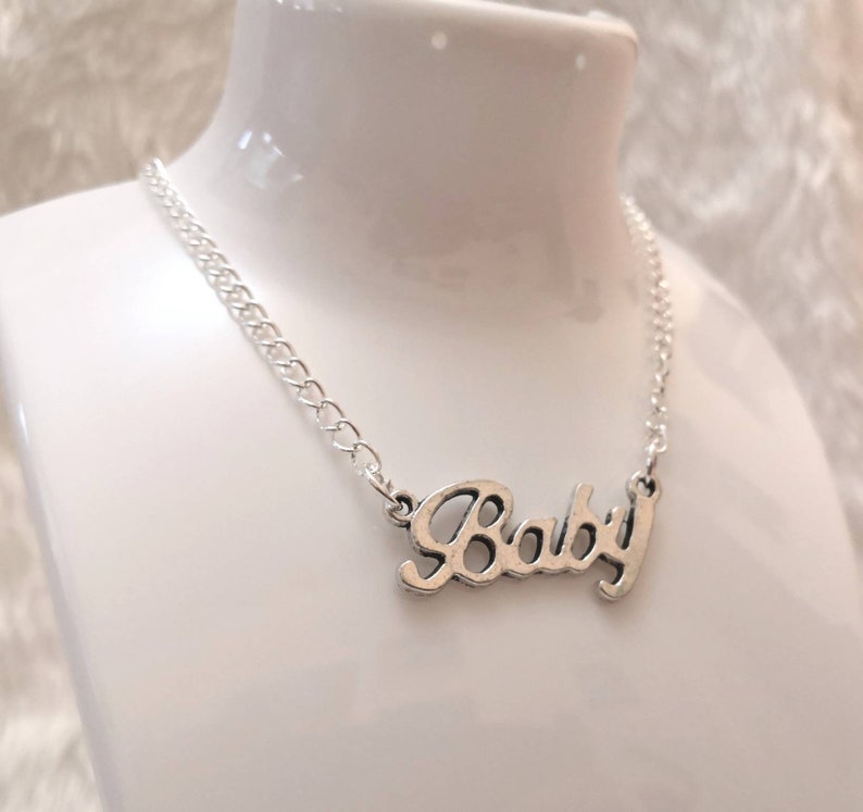 Baby Charm Ddlg Bdsm Collar Discreet Day  Necklace Submissive Kinky Age Play Girl Bondage Sexy Chain Sissy Adult ABDL Sub 