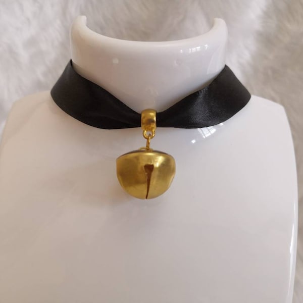 Choose Your Colours | Black Gold Silver Bell Collar Choker Costume Fancy Dress Kawaii Cute Anime Fursuit Furry Neko Kitty Cosplay