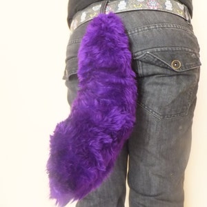 Purple Cosplay Furry Wolf Tail Fox Husky Wired or Unwired Kitsune Winter Kawaii Costume Violet Halloween Outfit Festival Cute