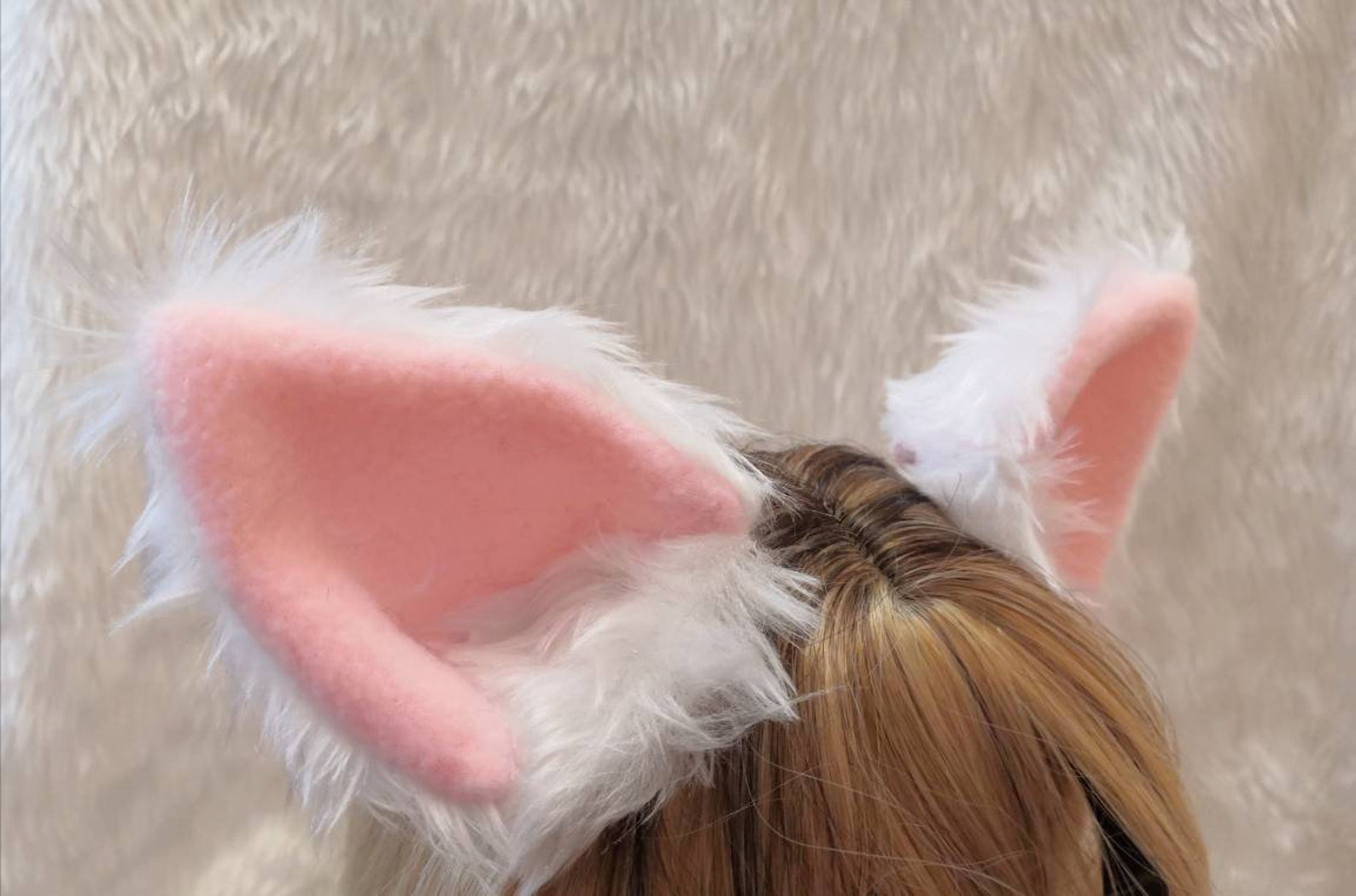 White Cosplay Cat Set with Ears Tail Bell Collar Wired Cute Etsy France