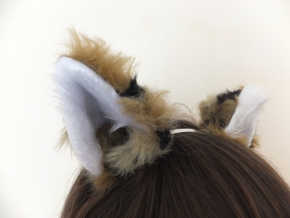 Cosplay Furry Brown Wolf Fox Husky Dog Ears on Hair Clips Werewolf Pet Halloween Petplay Fursuit