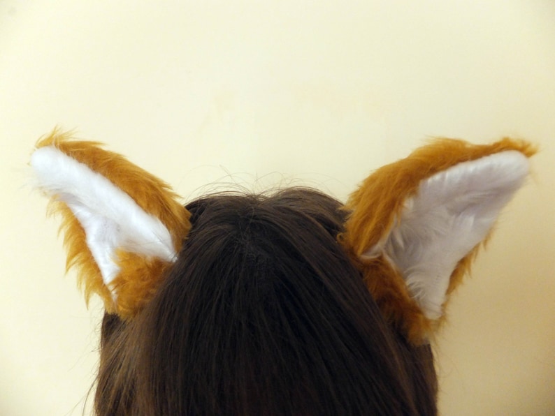 Cosplay Furry Brown Wolf Fox Husky Dog Ears on Hair Clips Werewolf Pet Halloween Petplay Fursuit