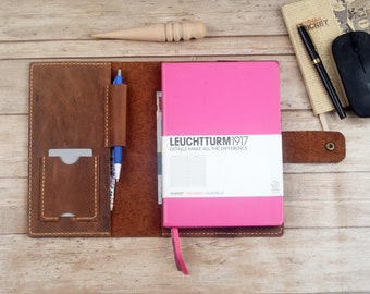 Handmade Crazy Horse Leather A5 LEUCHTTURM1917 Cover