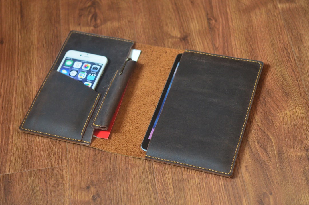 Leather iPad Portfolio Case,leather Personalized Notepad,ipad Leather