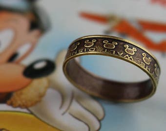 Mickey Mouse Disney Brass Token Ring