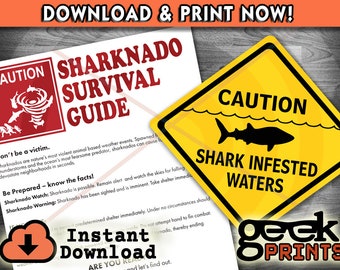 Sharknado & Jaws Printable Signs - Shark Theme Party