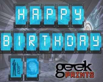 Happy Birthday Banner for Spy Party Theme