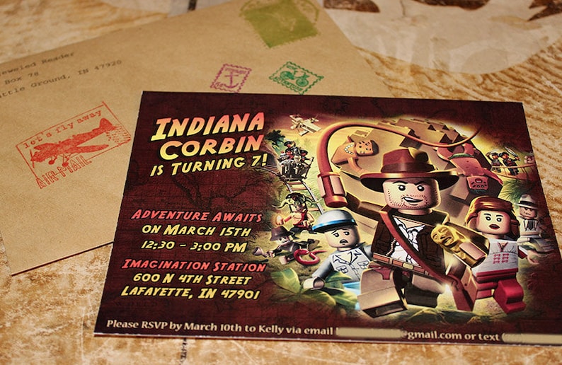 Indiana Jones Birthday Invitation Custom Printable | Etsy