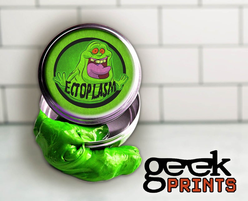 Slime Labels und Cupcake Toppers inspiriert von Ghostbusters Printable Bild 2
