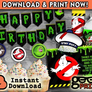 Essential Party Pack for a Ghost-Busters themed Party - Printables