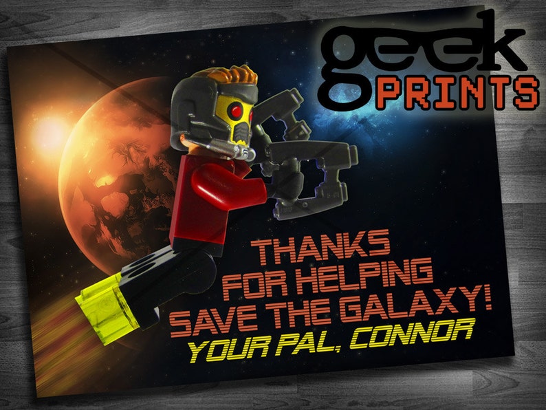 Star Lord Thank You Customized Printable image 1
