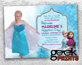 Ice Princess Frozen Adoption Printable Invitation