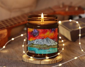 Mystiskt doftljus med berg Si, lavendel och vit salvia