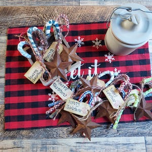 Primitive Style Candy Cane Bundle, Primitive Candy Cane Ornaments, Primitive Candy Canes