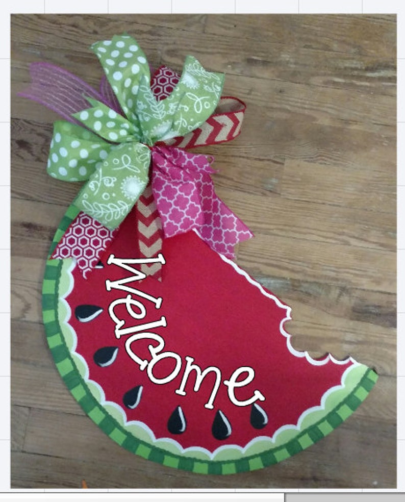 Watermelon Door Hanger summer door hanger wreath hand Etsy