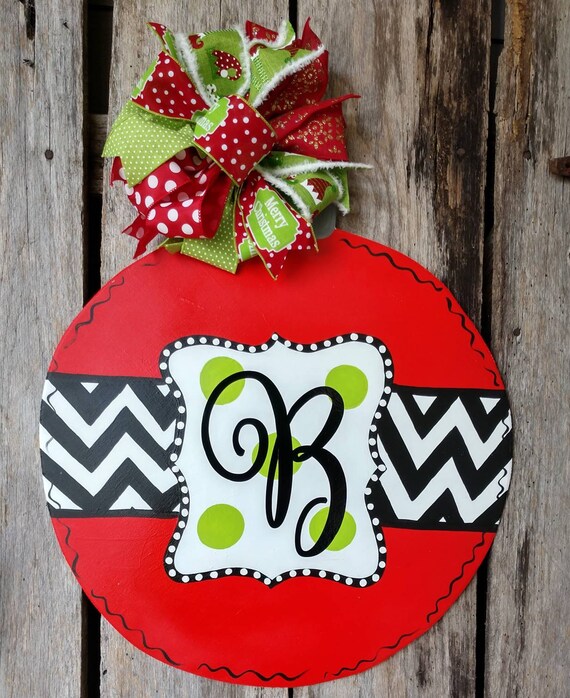 Christmas Ornament Door Hanger by ReLoved Treasure winter Etsy