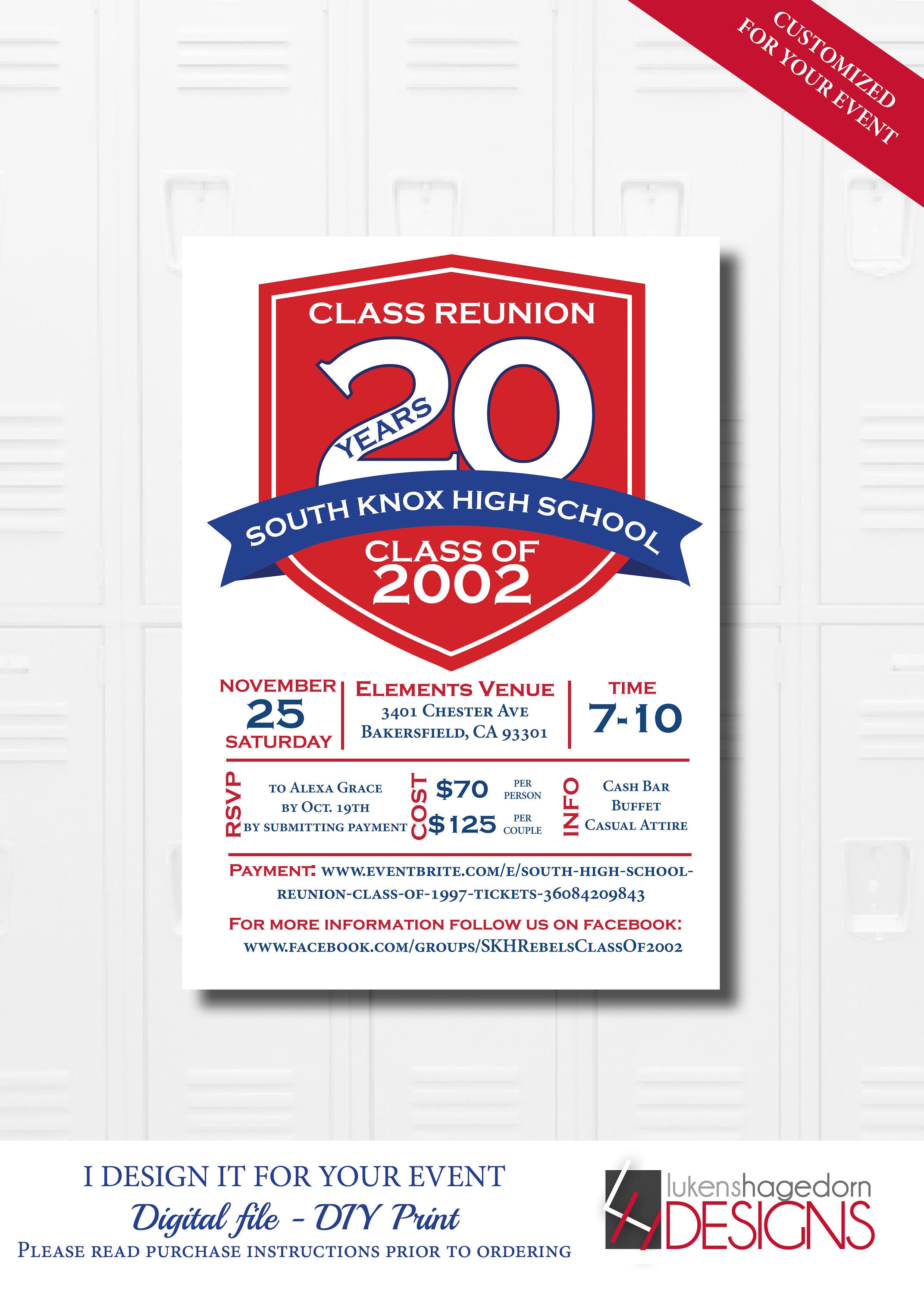 NEW Crest Class Reunion Invitation Customized for Your Event - Etsy