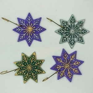 Snowflake Star Christmas Tree Ornaments 2, 3d printed, Ornament, Christmas