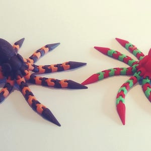 Aangepaste gelede octopus, 3d-geprint, speelgoed, fidget, bureau speelgoed, gelede, flexibel