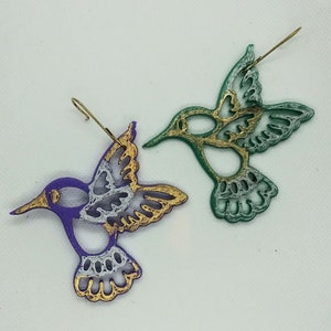 Humming Bird Christmas Tree Ornament, 3d printed, Ornament, Christmas
