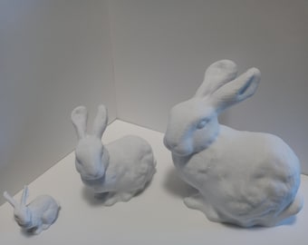 3Dプリントのバニーセット、かわいい、装飾、おもちゃ