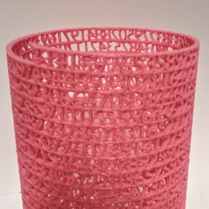 Pink Pi Glass, Pencil holder, 3D printed, Math, Pi, Home decor, Science