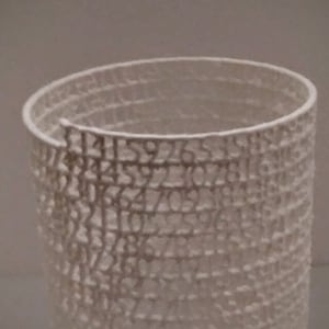 White Pi Glass, Pencil holder, 3D printed, Math, Pi, Home decor, Science
