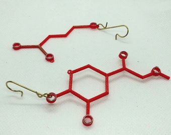 Molecule Christmas Tree Ornament, 3d printed, Ornament, Christmas