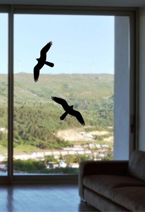 Hawk Window Decals Bird Collision Avoidance Deterrent Set of 6 Etsy