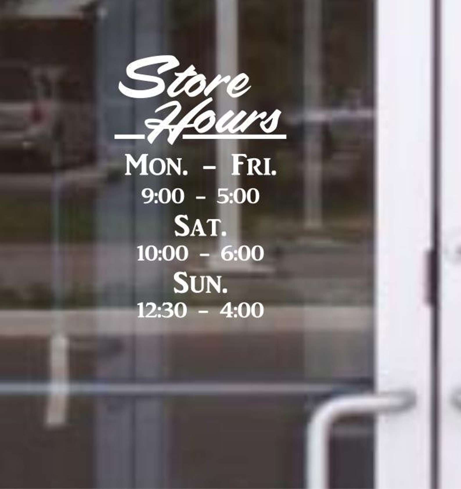 Retro Store Business Restaurant Boutique Hours Sign Custom Etsy