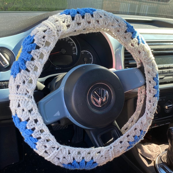 Crochet Steering Wheel Cover Etsy