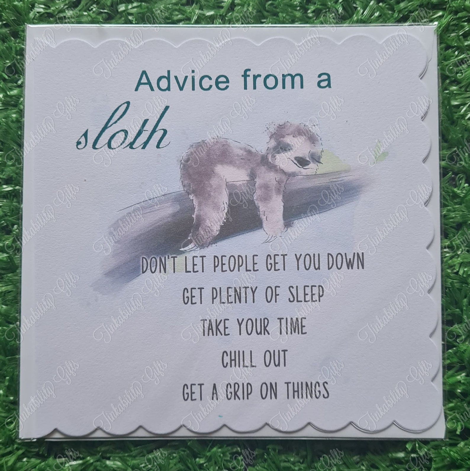 Advice from a sloth greetings card Thinking of you card | Etsy