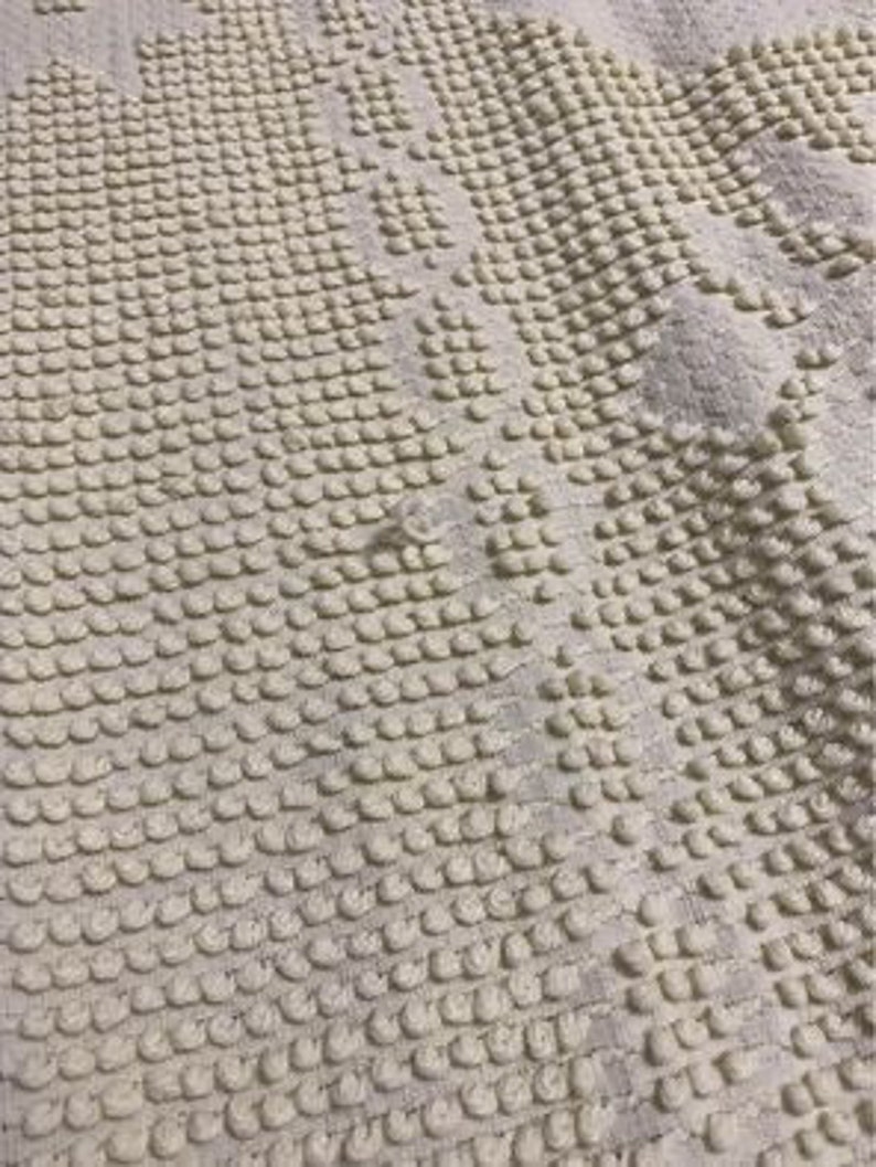 Vintage Queen Dot Chenille Type Bedspread Etsy