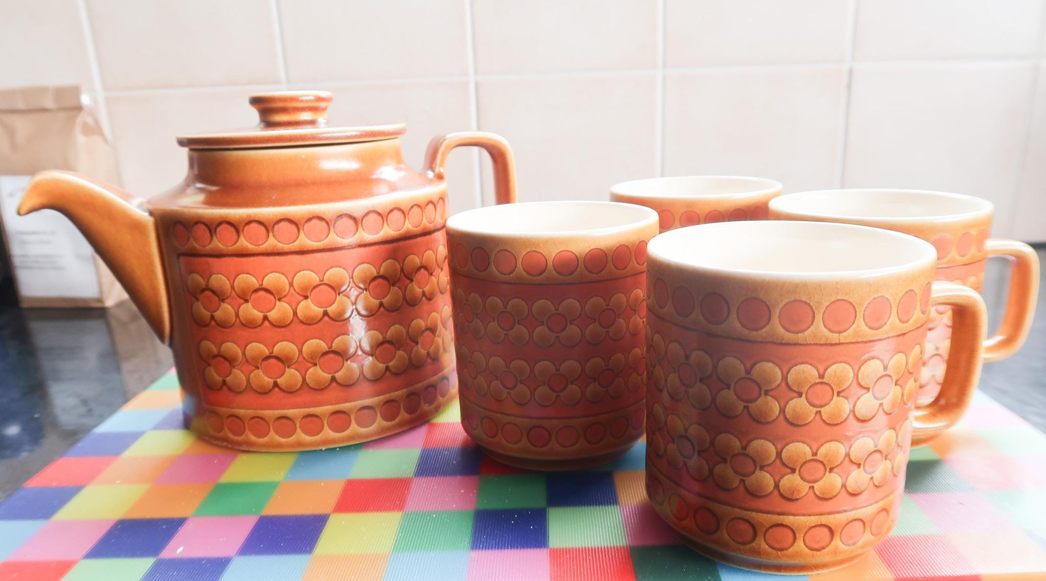Vintage Hornsea Pottery Saffron Collection: Canisters, Bowls