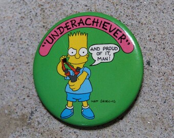Underachiever giant Bart Simpson pin mint unused