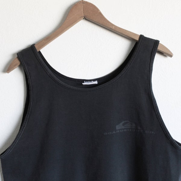 MEDIUM Vintage 1990s Quicksilver Boardshort Co (Print on Back) Tank Top