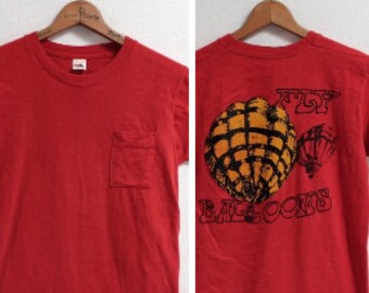 Camiseta vintage com bolso FLY BALOONS PEQUENA