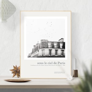 Paris Art Print Poster, Paris Print, Paris Wall Art, Paris Photography, Paris Rooftops