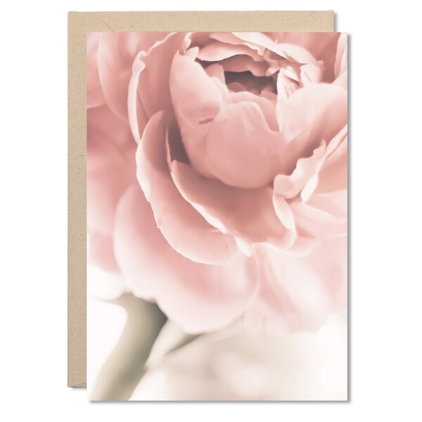 Peony Card, Mother's Day Card, Blank Inside, Everyday Floral Greeting Card