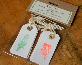 Letterpress Gift Tags - pack of 10