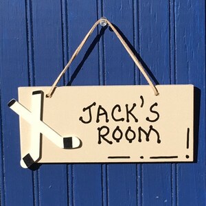 Sport Room Sign. Hand Personalized, Hockey Sign. Boy's Room Decor ...