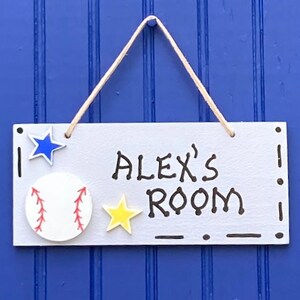 Personalized BASEBALL Room Sign. Sport Name Sign. Hand Personalized, Door Name Sign. Kid&#39;s Door Plaque, Boy&#39;s Room Decor. Boy&#39;s Room Sign.