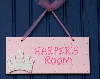 Crown Princess Harper On Board Personalised Baby Girl Car Sign