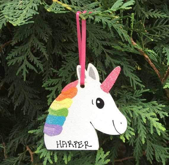 unicorn decorations tween ornament Personalized child/'s xmas ornament Customized Unicorn Christmas Ornament for Kid 2019
