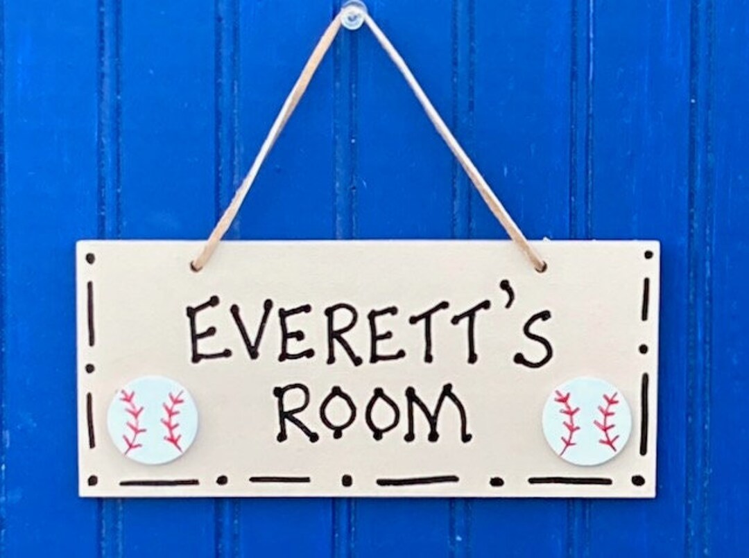 Personalized BASEBALL Room Sign. Sport Name Sign. Hand Personalized ...