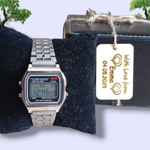Retro Digital Wrist Watch Unisex Sport Watch box Classic Mens Ladies Watch Personalized Unique Gift for Boyfriend, Husband, Anniversary girl