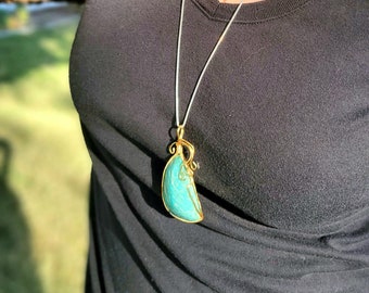 Wire Wrapped Cabochon - Pendant