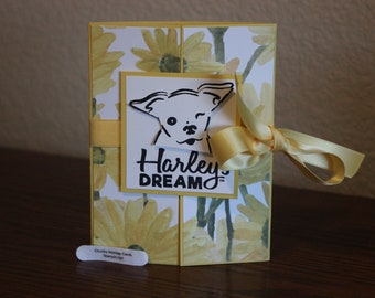 Stampin Up Homemade Greeting Card Harley's Dream 8191 Daffodil Yellow Delighful Daisy