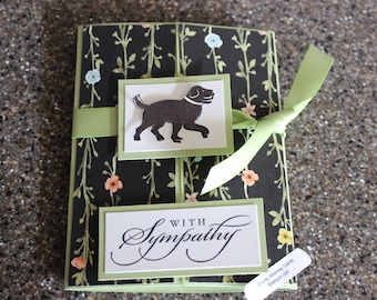 Stampin Up Homemade Greeting Card Dog With Sympathy Card 7105