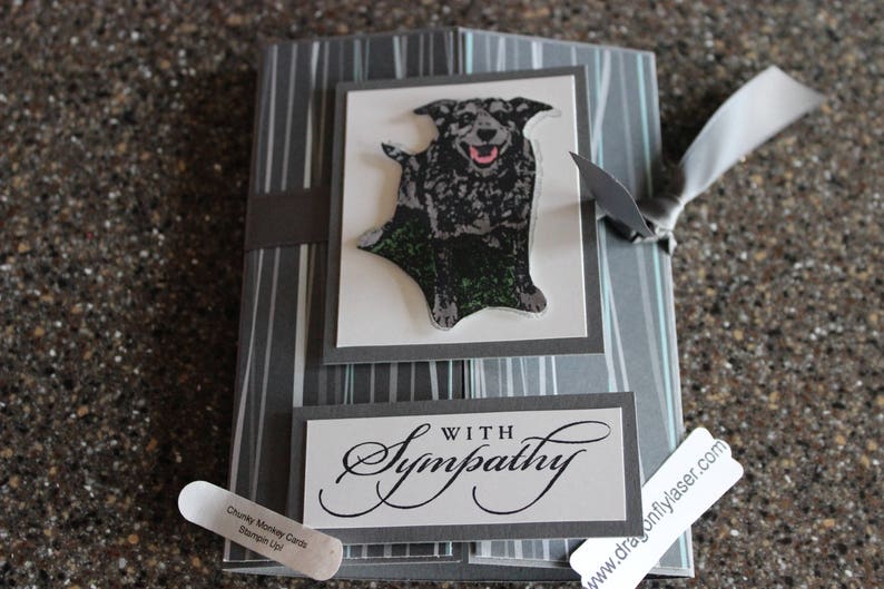 Stampin Up/Dragonflylaser Homemade Greeting Card With Sympathy Chunky Monkey 6913 image 1